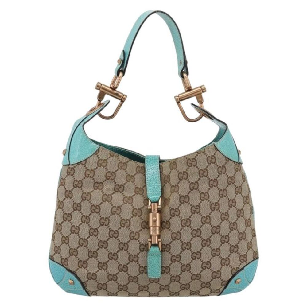 Gucci Jackie Canvas Brown Canvas Handbag